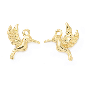 Підвіска метал. Колібрі (двостор.), Стійке покриття, 18х17 мм, Світле золото (POD-054757)