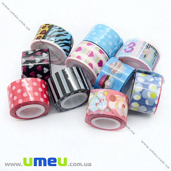 Декоративний скотч, Мікс, 12 мм (DIF-018142)