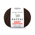 Пряжа Gazzal Baby Cotton №3436, 50 г, 165 м, Коричнева (YAR-060767)