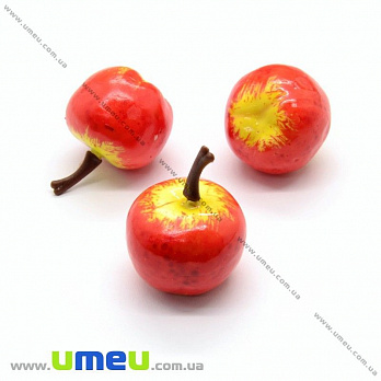 Яблоко, 22х26 мм, Желто-красное (DIF-019869)