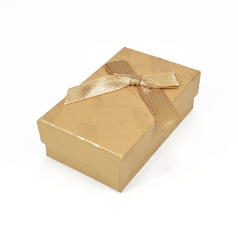 Подарункова коробочка Прямокутна з малюнком, 8х5х2,5 см, Бежева (UPK-056829)