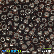 Бісер чеський 4/0, №10140, Коричневий темний, Прозорий (BIS-034284)