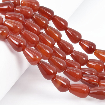 Намистини Сердолік, Натур. камінь, 14х10 мм, Крапля (BUS-057981)