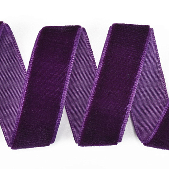 Лента бархатная, 15 мм, Фиолетовая (LEN-060288)
