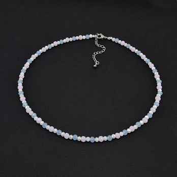 Чокер разноцветный, Бусины стеклянные, 36 см, Нерж сталь (BUS-058756)