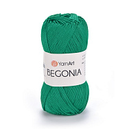 Пряжа YarnArt Begonia 50 г, 169 м, Зелена 6334 (YAR-023028)