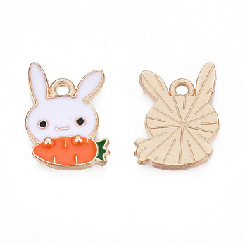 Підвіска метал. Кролик білий, 15х11 мм, Золото (POD-053608)