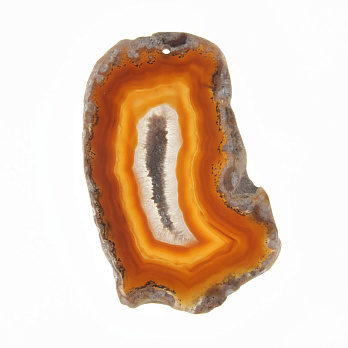 Срез Агата, Красно-коричневый, 72х44 мм (POD-032502)