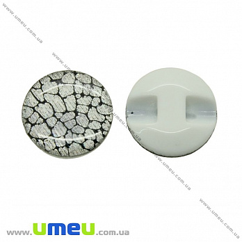 Гудзик пластиковий на полуніжці Круглий, 13 мм, Білий (PUG-021436)