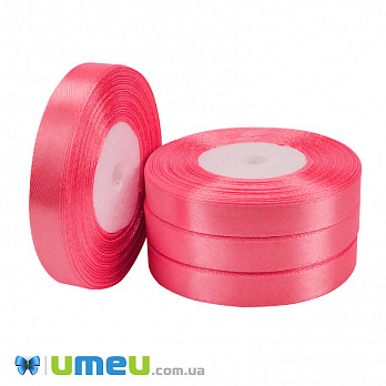 Атласна стрічка, 12 мм, Коралова (LEN-051015)