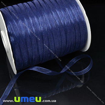 Лента из органзы, 6 мм, Синяя (LEN-015786)