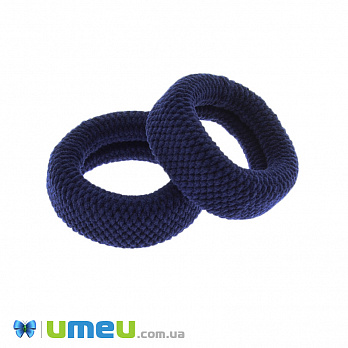 Резинка для волосся мікрофібра фактурна, 50 мм, Синя темна (OSN-041719)