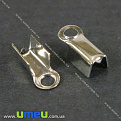 Зажимы, 12х4 мм, Светлое серебро (ZAG-008429)