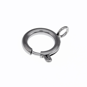 Замок-карабин круглый из нерж. стали, 14 мм, Темное серебро (STL-055598)