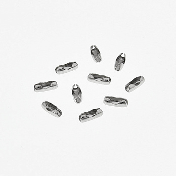 Застібки для ланцюга з кульками з нерж. сталі, 7х2,5 мм, Темне срібло (STL-044617)