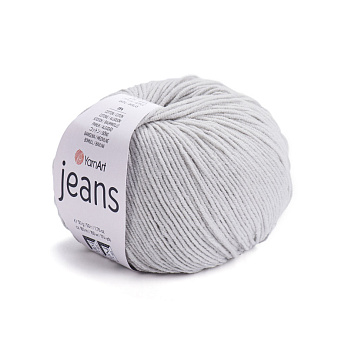 Пряжа YarnArt Jeans 50 г, 160 м, Серая светлая 49 (YAR-029719)