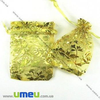 Подарочная упаковка из органзы, 7х9 см, Желтая, 1 шт (UPK-003021)