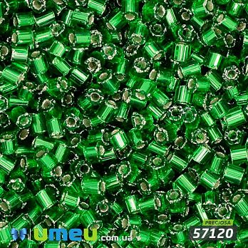 Бісер чеський Рубка 11/0, №57120, Зелений блискучий (BIS-044046)