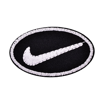 Термоаппликация Nike, 6х3,5 см, Черно-белая, 1 шт (APL-053339)