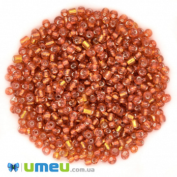 Бісер китайський великий, 6/0, Помаранчевий блискучий, 4 мм (BIS-037745)