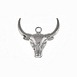 Подвеска из нерж. стали Голова быка, 25х24 мм, Темное серебро (STL-061331)