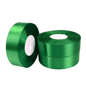 Атласна стрічка, 25 мм, Зелена (LEN-055745)