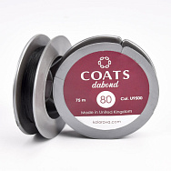 Нить для бисера COATS Dabond 80, Черная, 75 м (MUL-060560)