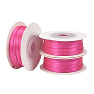 Атласна стрічка двостороння, 3 мм, Рожева (LEN-061045)