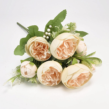 Букет пионов, 32 см, Персиковый (DIF-054204)