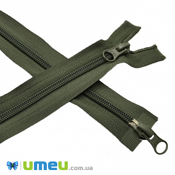 Блискавка спіральна роз'ємна (2 бігунки) 110 см, Тип 7, Хакі (ZIP-045185)