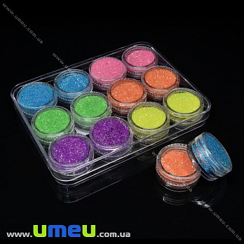 Набор глиттера в баночках, Микс, 6 цветов (GLN-032287)