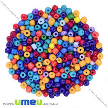 Бісер китайський великий, 6/0, Мікс натуральний, 4 мм (BIS-015643)