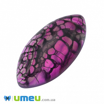 Кабошон нат. камінь Агат Бразильський малиновий, Човник, 40х20 мм (KAB-042783)