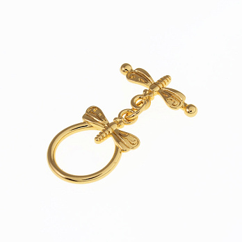 Тогл Бабочки, 17х16 мм, Латунь с покрытием 18 kt (ZAM-055395)