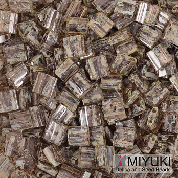 Бисер японский Miyuki TILA №4505, 5х5 мм, Бежевый Пикассо (BIS-053222)
