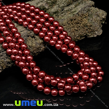 Намистини чеське скло Preciosa Перли 6 мм 70498, Червоний (BUS-036097)