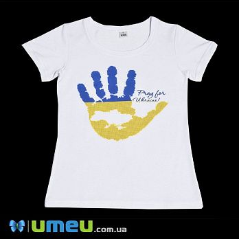 Футболка жіноча з принтом під вишивку Ф99, Розмір XL, Біла (UPK-048179)