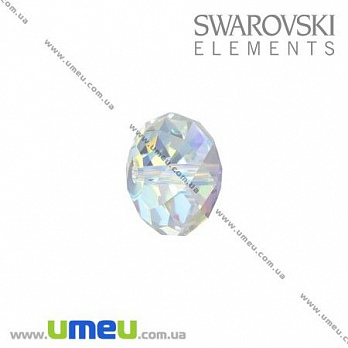 Бусина Swarovski 5040 Crystal AB, 6х4 мм, Рондель, 1 шт (BUS-003259)