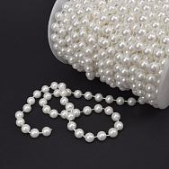 Намистини на нитці, Перли, 8 мм, Білі (KAB-060984)