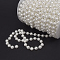 Намистини на нитці, Перли, 8 мм, Білі (KAB-060984)