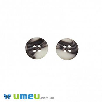 Пуговица пластиковая Круглая, 13 мм, Коричневая (PUG-046361)