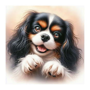 Набір алмазного живопису на підрамнику 30х30 см, Щирий погляд (SXM-061162)