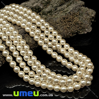 Намистини чеське скло Preciosa Перли 6 мм 70678, Бежевий (BUS-036098)