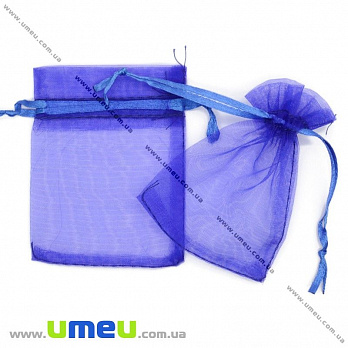 Подарочная упаковка из органзы, 7х9 см, Синяя, 1 шт (UPK-012373)