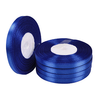 Атласна стрічка, 6 мм, Синя (LEN-051122)
