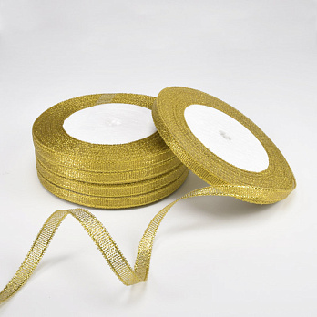 Стрічка парчева, 6 мм, Золотиста (LEN-002125)