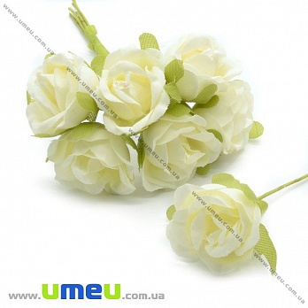 [Архів] Роза тканинна, 20 мм, Кремова (DIF-015024)