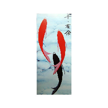 Набір для вишивання нитками, 5D Рибки бажання, 43х17 см (SXM-061205)