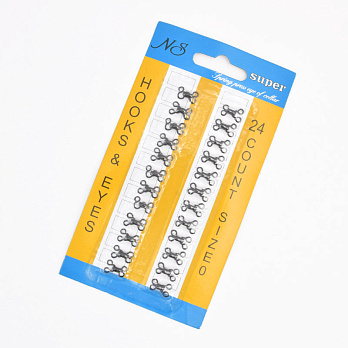 Гачки пришивні металеві, 12 мм, Чорні (SEW-060231)