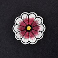 Термоаппликация Цветок, 4 см, Бордовая (APL-060016)
